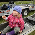 Greta sitting in Grandma and Grandpa s seat